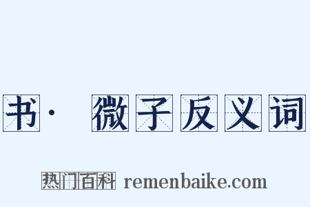 书·微子反义词是什么意思的图片